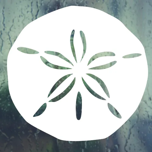 Vista 5 de Underground Printing Sand Dollar - Calcomanía de vinilo para playa, 3 pulgadas de ancho, color blanco