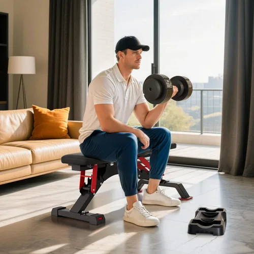 Vista 3 de FLYBIRD DB2 Adjustable Dumbbell Set, 55LB/110LB Option, 5-in-1 Quick Adjustable Weights with Storage Box and Non-Slip Handle, Weight Set for Home