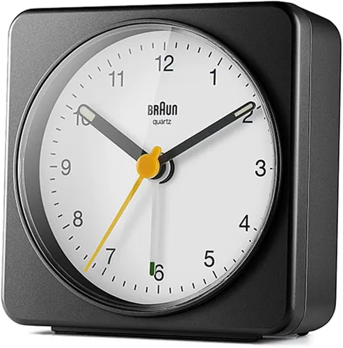 Vista 11 de Braun Reloj despertador analógico clásico con repetición y luz, movimiento de barrido de cuarzo silencioso, alarma de pitido Crescendo en blanco