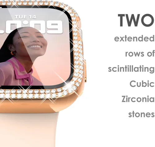 Vista 162 de Surace Bling - Carcasa con protector de pantalla para Apple Watch Series 3, 2, 1 de 1.496 pulgadas