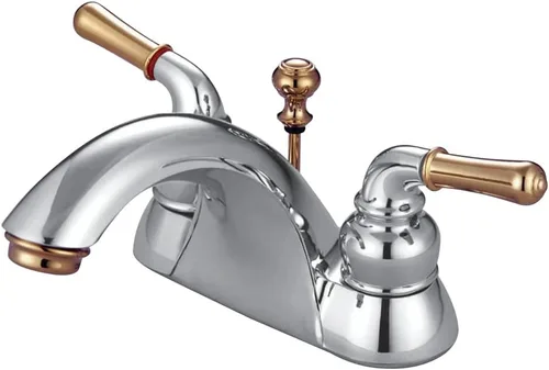 Vista 6 de Kingston Brass KB2628 Naples - Grifo de lavabo central de 4 pulgadas, níquel cepillado