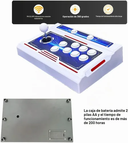 Vista 6 de [39800 juegos en 1] Pandora Box 3D Arcade Game Machine, Doble Wireless Joystick Arcade Console, función WiFi para agregar juegos en línea, PC