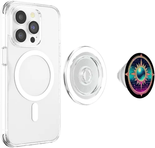 Vista 4 de Retro Synthwave Vaporwave Decor classic Anime 80s Print PopSockets MagSafe PopGrip for iPhone