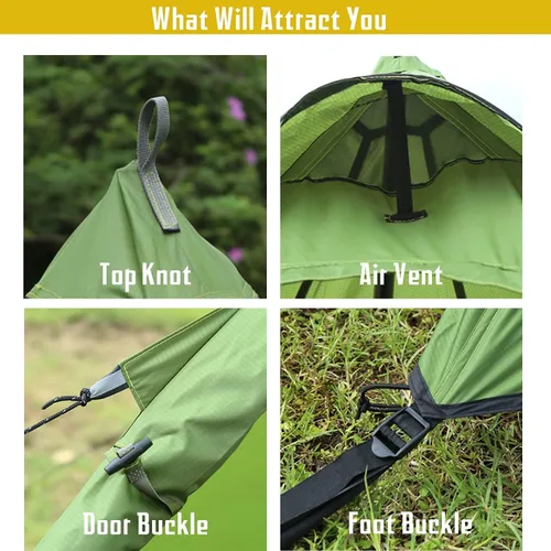 Vista 2 de FIREHIKING Tienda de Campaña Caliente - Tipi Ultraligero con Conector para Estufa para 1-2 Adultos