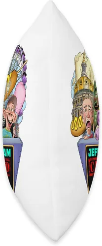 Vista 2 de JEFF DUNHAM Des Moines, IA (2023) - Almohada de 16 x 16 pulgadas, multicolor
