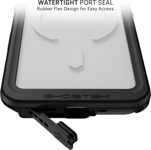 Vista 15 de Ghostek NAUTICAL funda delgada para iPhone 14 Plus a prueba de golpes impermeable con protector de pantalla y imán MagSafe con carga inalámbrica