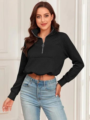 Vista 4 de SENFURE Sudadera de manga larga con un hombro para mujer, con estampado divertido y delgado, para otoño