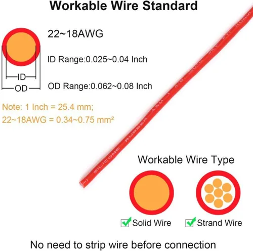 Vista 4 de Conectores de cable de bajo voltaje Kalolary 20 Pack 2 Pin 3/2 Way Wire Connector Universal Compact Wire T Tap I Type Connectors Electrical Wire