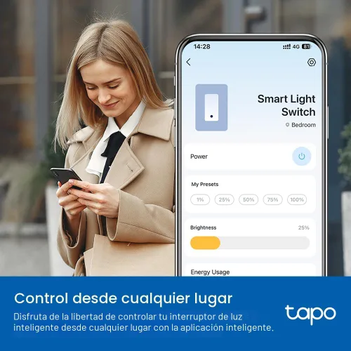 Vista 8 de Tapo Smart Switch, S515, de un solo polo/3 vías/4 vías, compatible con materia Funciona con Alexa, Siri, Google Home, SmartThings, certificado UL