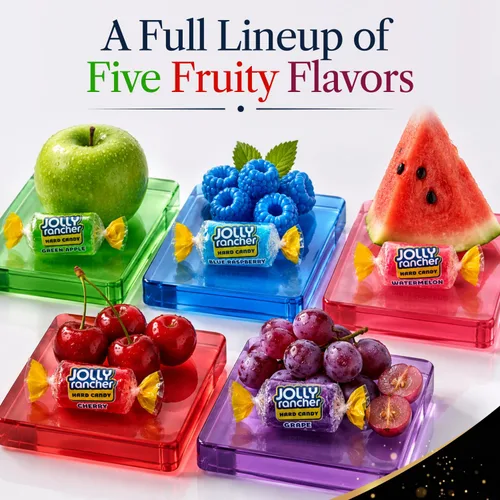 Vista 3 de Surtido de caramelos duros a granel de 1 libra, sabor a fruta, envueltos individualmente (74 piezas)