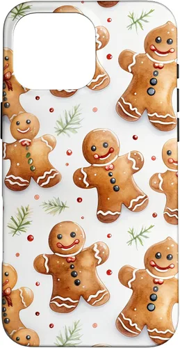Vista 19 de Christmas Gingerbread Man Pattern for Girls Cute Xmas Baking Case for iPhone 17
