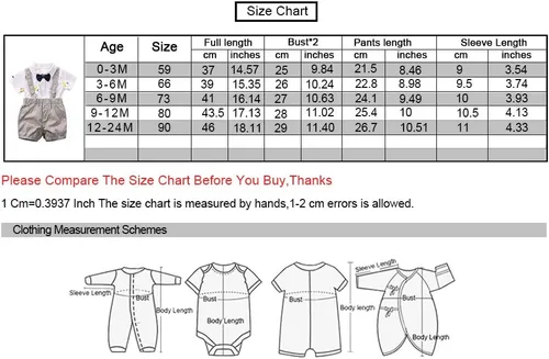 Vista 7 de YFYBaby Conjunto de ropa de caballero para bebés recién nacidos y niños, camisa de manga corta + pantalones con peto + overol con lazo