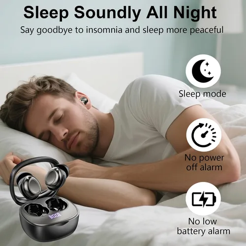 Vista 2 de Auriculares inalámbricos, auriculares inalámbricos Bluetooth 5.4 2026 A-Elegant Negro