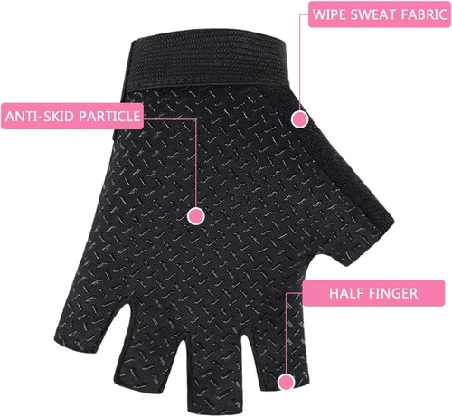 Vista 4 de Accmor Guantes deportivos para niños, guantes de medio dedo, guantes de ciclismo para niños y niñas, guantes de pesca para niños, guantes de pesca