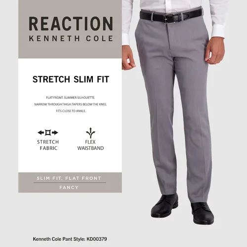 Vista 5 de Kenneth Cole Men's Slim Fit Heather Dress Pant