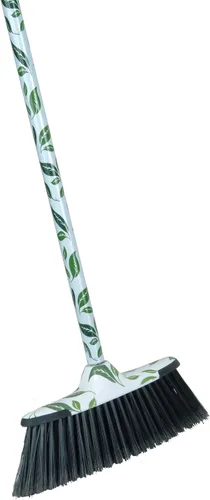 Vista 12 de Superio Escoba gris, escoba resistente para interiores y exteriores con mango de 48 pulgadas, limpieza de suelos multisuperficie para el hogar Gris