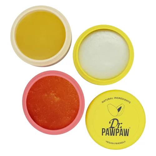 Vista 9 de Dr. PawPaw - Exfoliante Labial y Bálsamo Labial Dúo - Bálsamo Labial Hidratante con Pawpaw, Aloe, Aceites de Oliva y Ricino - Exfoliante Labial
