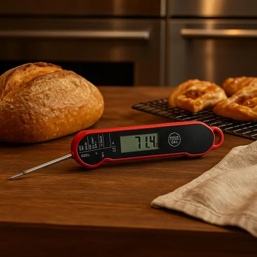 Vista 9 de FIRELINE Termómetro digital – Termómetro impermeable ultra rápido con luz de fondo, sonda plegable y parte trasera magnética – Lectura instantánea
