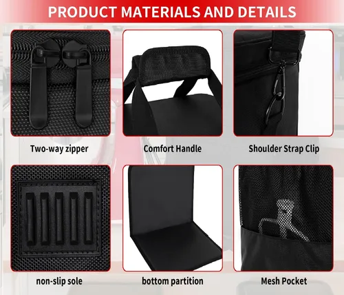 Vista 7 de TORIBIO Bolsa de almacenamiento para batidora de cocina compatible con KitchenAid y accesorios extra, bolsa/estuche portátil para batidora de 4.5