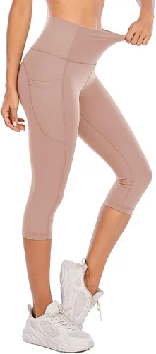 Vista 2 de Steppe - Leggings tipo capri para mujer, diseño de tiro alto que se sienten como segunda piel, con bolsillos, para yoga y entrenamiento