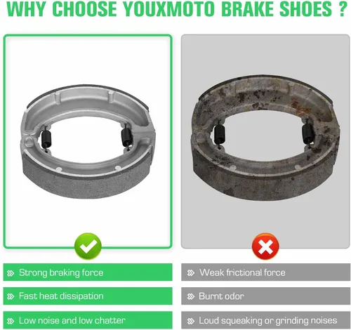 Vista 2 de Youxmoto Zapatas de freno traseras aptas para Honda Fourtrax TRX 300/TRX300FW 1988-2000/ATC 250 ES Big Red SX/TRX 250 1985-1987, para CB350F