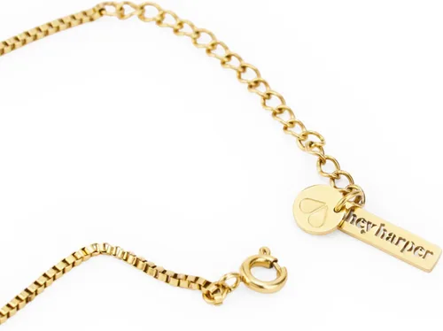 Vista 4 de Hey Harper Collar de oro para mujer, collar de moda Recubrimiento de PVD dorado de 14 quilates, impermeable y resistente al sudor, no se deslustra