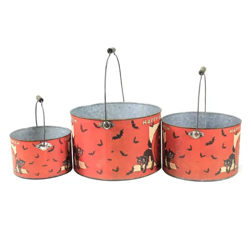 Vista 2 de Primitives by Kathy Happy Set de 3 cubos decorativos de Halloween