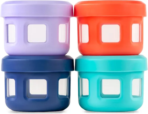 Vista 14 de Ello 4oz Reusable Plastic Condiment Containers with Lids, 6 Pack,Sugar Rush