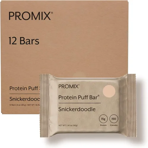 Vista 14 de ProMix Nutrition Barras de proteína de soplado - Paquete surtido - Pastel de cumpleaños, Snickerdoodle, Pan de plátano, Menta y chocolate - Delicia