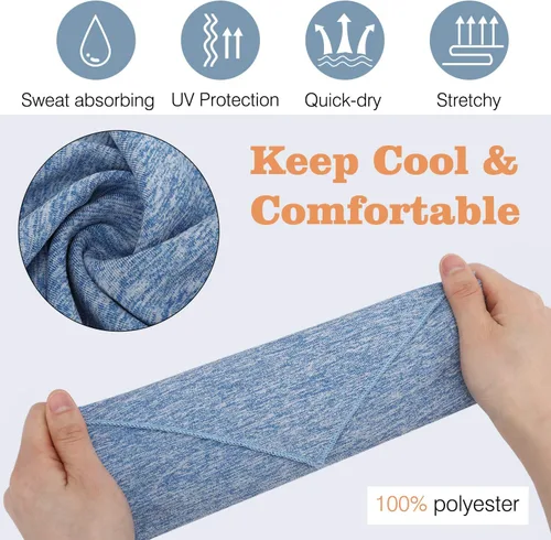 Vista 3 de MoKo Scarf Mask Bandana with Ear Loops 3 Pack, Neck Gaiter Balaclava with Filter Pocket UV Protection Mask