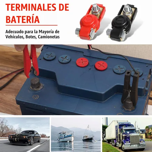 Vista 3 de Frienda 6 Piezas Abrazaderas de Terminales de Batería de Cobre para Automóvil Conectores de Liberación Rápida Abrazaderas de Terminales de Batería