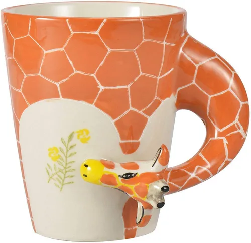 Vista 10 de Taza de cerámica de animales pintados a mano (13.66oz) (Beagle)