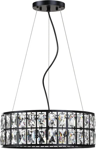 Vista 10 de Lámpara de techo de tambor de cristal cromada de 12 pulgadas, montaje semiempotrado, accesorio de granja para sala de estar, comedor, dormitorio