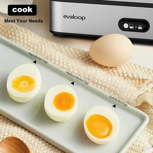 Vista 3 de Evoloop Rapid Egg Cooker eléctrico 6 huevos con hervidores eléctricos Evoloop 1.7L