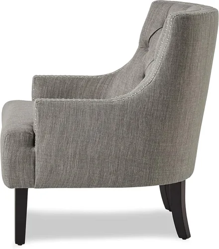 Vista 5 de Lexicon Amory - Silla decorativa de tela, color gris pardo gris topo