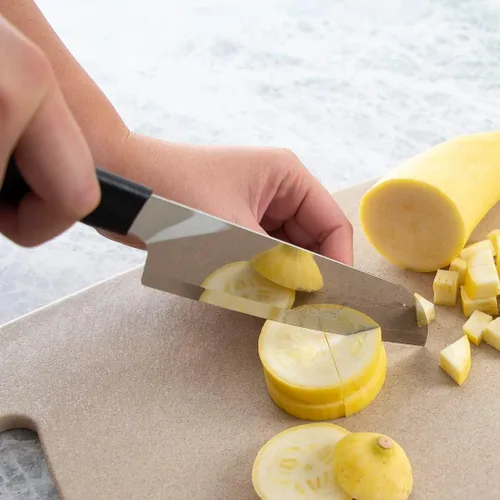 Vista 3 de Rada Cuchillo de cocina para cubiertos, hoja de acero inoxidable y mango de resina de acero negro, fabricado en EE. UU., 10-7/8 pulgadas