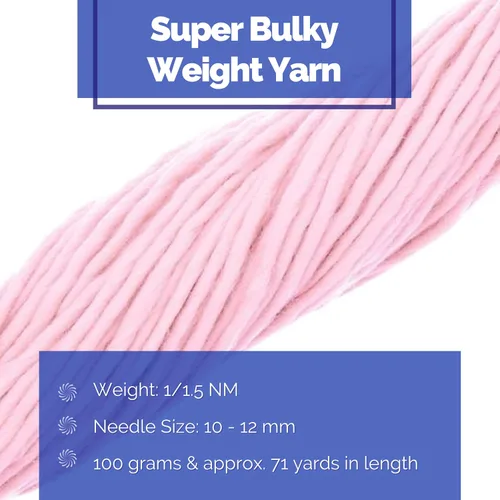Vista 2 de Fibras de Revolución Hilo Premium Super Voluminoso de Lana Merino 100 Gramos de Peso Grueso 100% para Tejer, Crochet, Manta para Bebé, Teñido