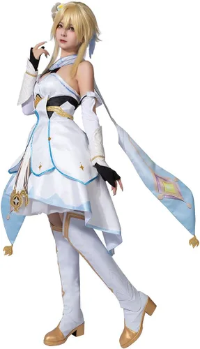 Vista 3 de Cosfun Genshin Impact Zhongli Bennett Albedo Venti Nilou Cosplay Costume Múltiples roles Jacquard Upgrade Ver.