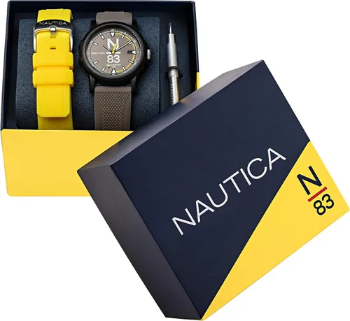 Vista 4 de Nautica - Reloj casual de cuarzo para hombre, color gris, 20 (modelo NAPEPS107)