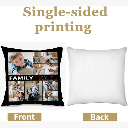 Vista 3 de Best Mom Ever Custom Pillows with Picture Personalized Photo Collage Throw Pillow Cover Case with Photos Pictures Kids Family Couple Valentines Day
