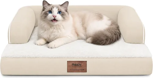 Vista 62 de Cama pequeña para perros y sofá para gatos, camas ortopédicas impermeables para perros pequeños, cama para gatos, sofá para mascotas cómodo