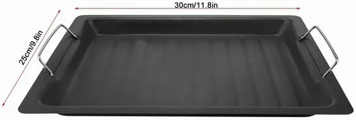 Vista 7 de BORDSTRACT Sartén para barbacoa, parrilla antiadherente para estufa, sartenes de acero inoxidable para estufas para filetes fritos, tocino, olla