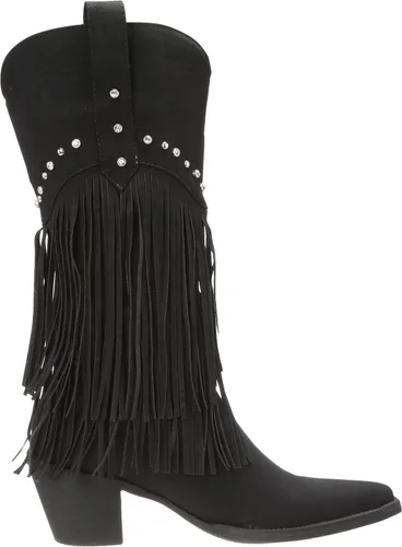 Vista 6 de Roper Botas occidentales con flecos y tachuelas para mujer, Marrón
