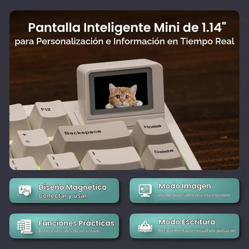 Vista 4 de EPOMAKER RT98 Teclado modular creativo para juegos retro con mini TV Right-Handed