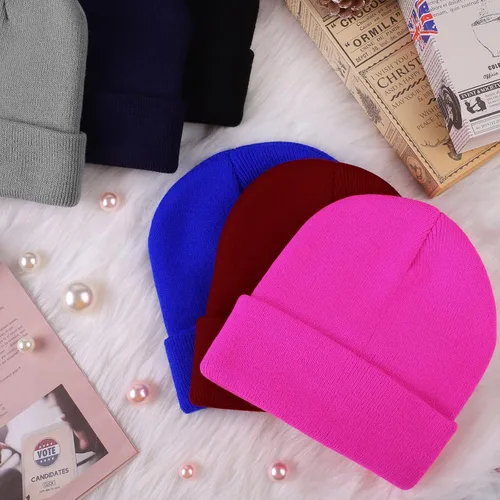 Vista 6 de Cooraby Paquete de 6 gorros y 6 pares de guantes elásticos para dedos completos para niños y niñas