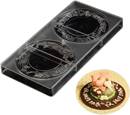 Vista 9 de Grainrain Moldes de chocolate de plástico, moldes de caramelo de corazón, moldes de policarbonato de plástico, herramienta para hornear pastelería