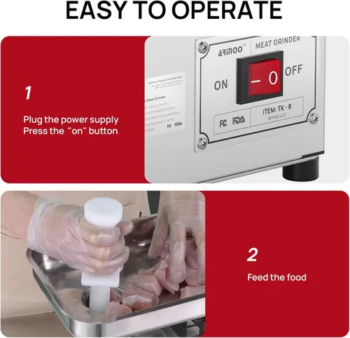 Vista 5 de #8 - Picadora de carne eléctrica comercial