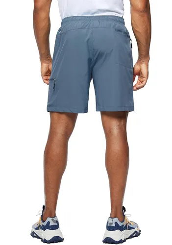 Vista 3 de Viodia Pantalones cortos de senderismo para hombre, elásticos, de secado rápido, ligeros, para hombre, pantalones cortos deportivos de pesca