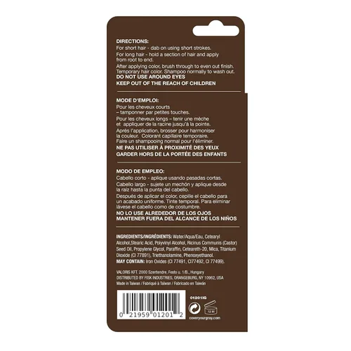 Vista 2 de Cover Your Gray Retocar el cabello Pro-Growth con aceite de ricino, marrón oscuro