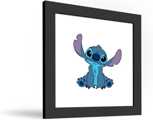 Vista 2 de Trends International Gallery Pops Disney Lilo & Stitch - Póster de pared con puntada, 12.00 x 12.00 pulgadas, versión de marco negro